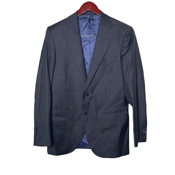 Suitsupply Grey Tailored Fit Lazio Suit Jacket Pure S110's Wool sz US 38 - Picture 1 of 9